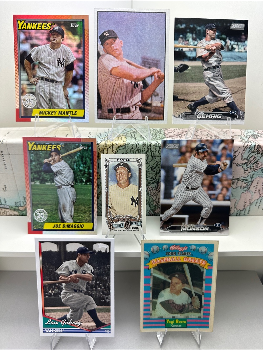 Yankees Golden Era tribute cards Mickey Mantle/Dimaggio/Gehrig/Berra